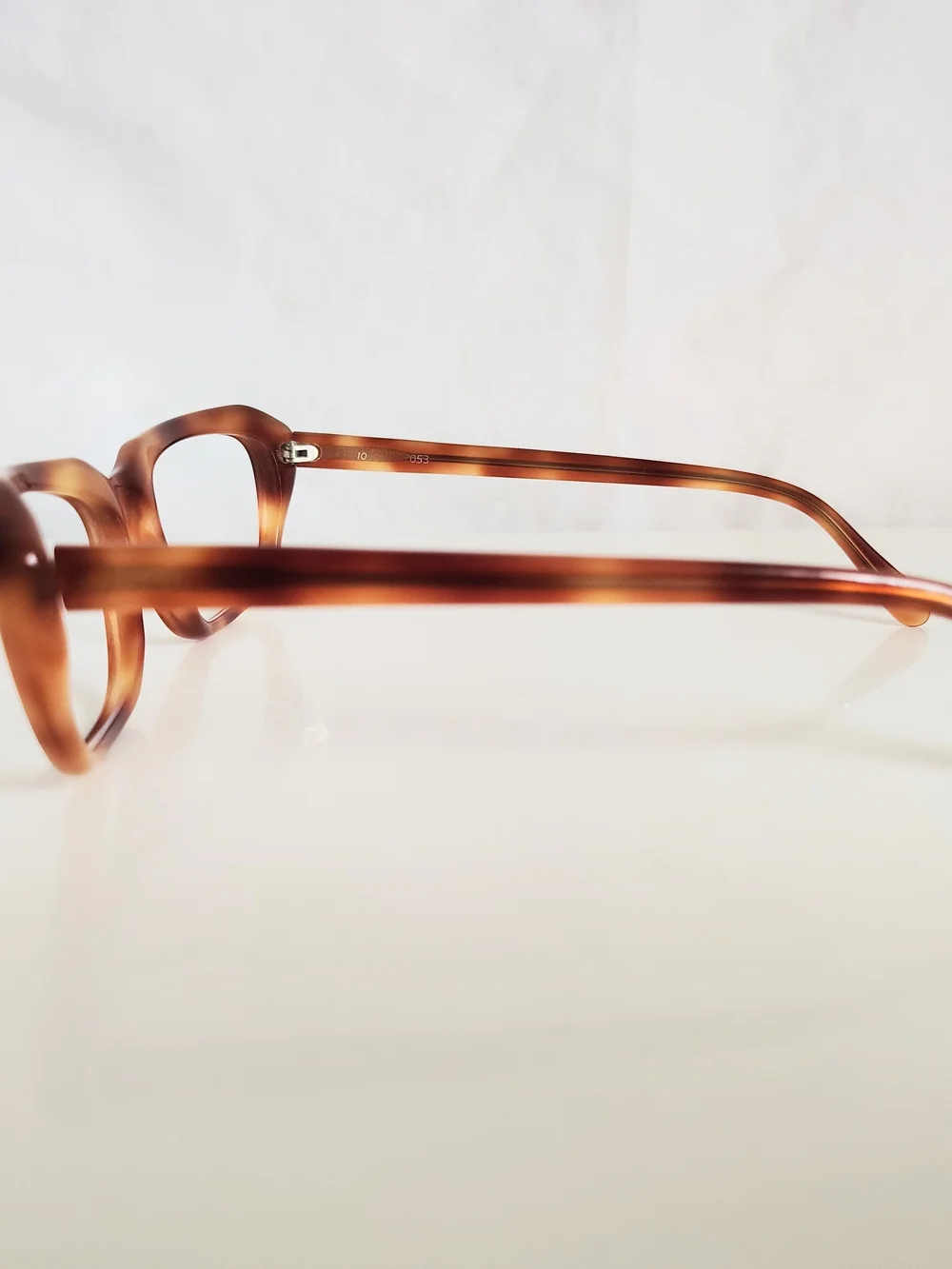 Vintage Binocle Orange Tortoiseshell Acetate Eyeglass Frames Squarish Retro
